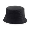 Reversible Bucket hat - B686:Black, 100% cotton, Light Grey, S/M